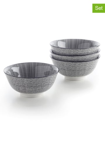 Sauter 4er-Set: Schale in Schwarz/ Weiß - Ø 15,5 cm