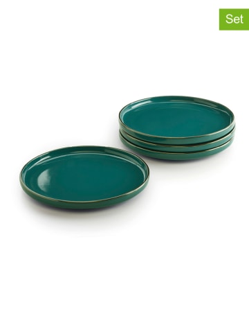 Sauter 4er-Set: Speiseteller in Grün - Ø 26 cm