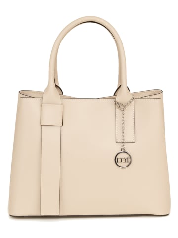 Mia Tomazzi Leder-Henkeltasche "Argonne" in Beige - (B)33 x (H)25 x (T)14 cm