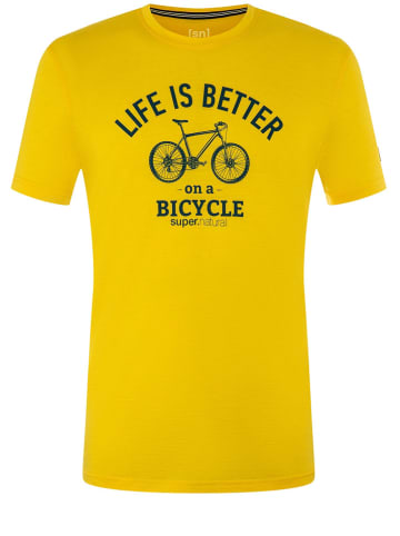 super.natural Shirt "Better Bike" in Gelb