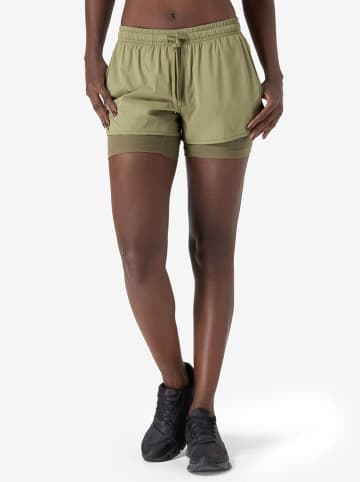 super.natural 2in1-Funktionsshorts "Double Layer" in Grün