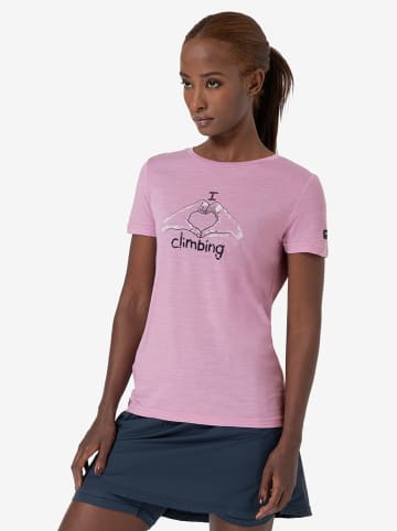 super.natural Shirt "I love climbing" in Rosa