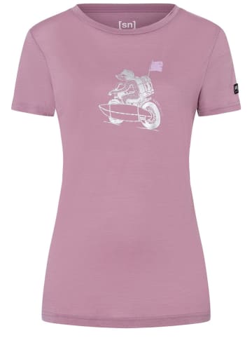 super.natural Shirt "Supermotor Bear" lichtroze