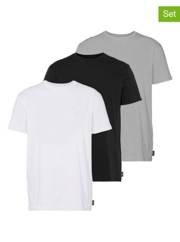 Vans 3-delige set: shirts wit/zwart/grijs