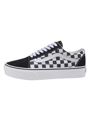 Vans Leder-Sneakers "Old Skool Platform" in Schwarz/ Weiß