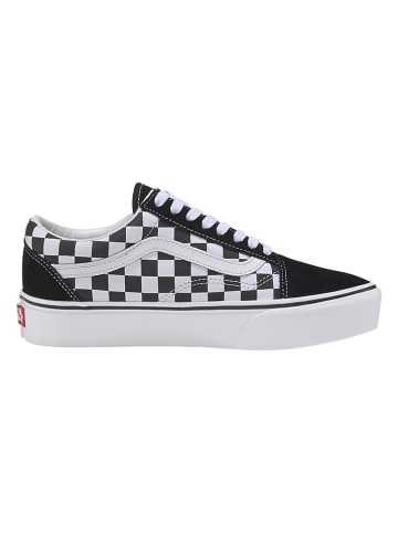 Vans Leder-Sneaker "Old Skool Platform" in Schwarz/ WeiÃŸ