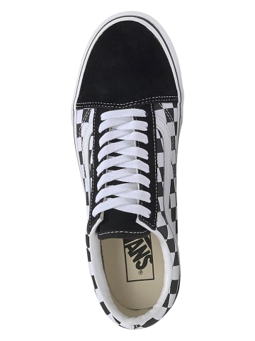 Vans Leder-Sneaker "Old Skool Platform" in Schwarz/ WeiÃŸ