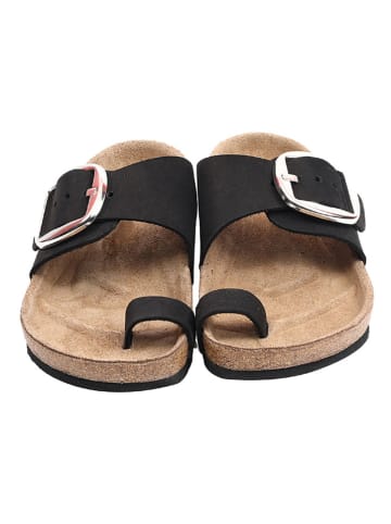 Ballerin's Leren teenslippers "Afrodisias" zwart