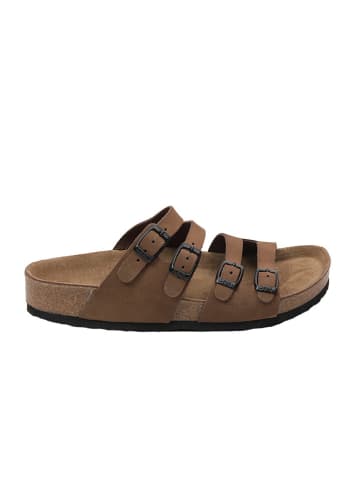 Ballerin's Leren slippers "Aizonai" lichtbruin
