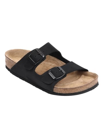 Ballerin's Leren slippers "Alanya" zwart