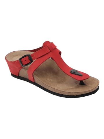 Ballerin's Leder-Zehentrenner "Alinda" in Rot