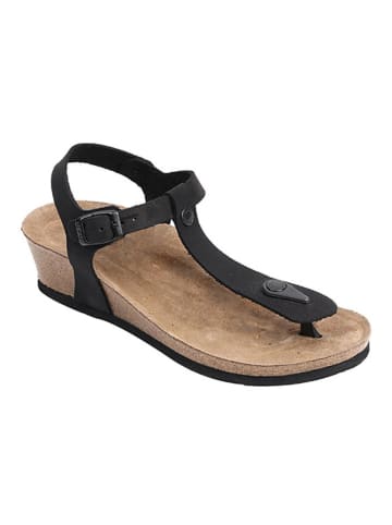 Ballerin's Leren teenslippers "Amorium" zwart