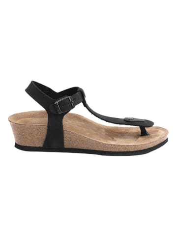Ballerin's Leren teenslippers "Amorium" zwart