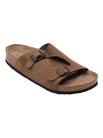 Ballerin's Leren slippers "Anavarza" lichtbruin