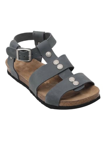Ballerin's Leder-Sandalen "Assos" in Blau