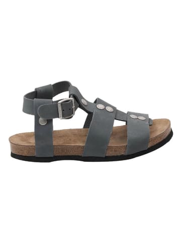 Ballerin's Leder-Sandalen "Assos" in Blau