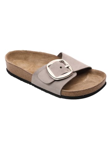 Ballerin's Leren slippers "Herakleia" lichtgrijs