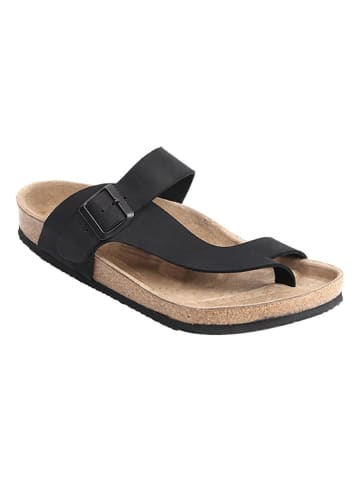 Ballerin's Leder-Zehentrenner "Ksantos" in Schwarz