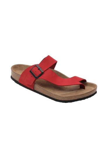 Ballerin's Leder-Zehentrenner "Ksantos" in Rot