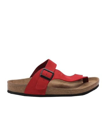 Ballerin's Leder-Zehentrenner "Ksantos" in Rot