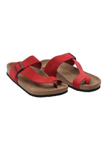 Ballerin's Leder-Zehentrenner "Ksantos" in Rot