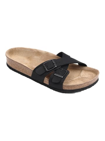 Ballerin's Leder-Pantoletten "Magnesia" in Schwarz