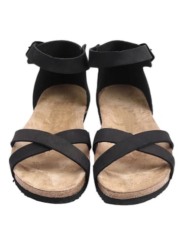 Ballerin's Leder-Sandalen "Milet" in Schwarz