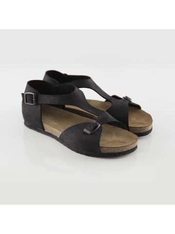 Ballerin's Leder-Sandalen "Myra" in Schwarz