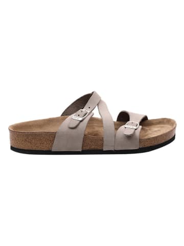 Ballerin's Leren slippers "Pisidia" lichtgrijs