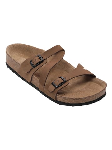 Ballerin's Leren slippers "Pisidia" lichtbruin