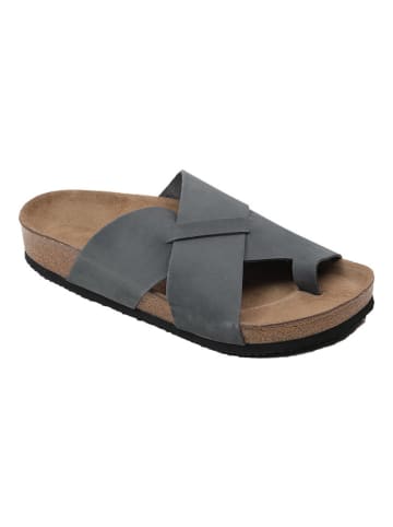 Ballerin's Leren teenslippers "Sardis" blauw