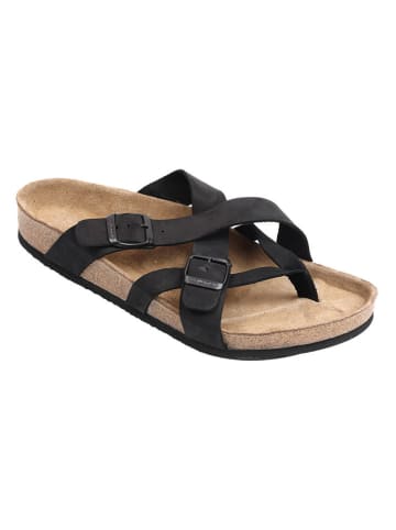 Ballerin's Leren teenslippers "Teos" zwart