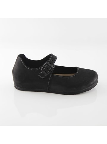 Ballerin's Leder-Spangenballerinas "Termessos" in Schwarz