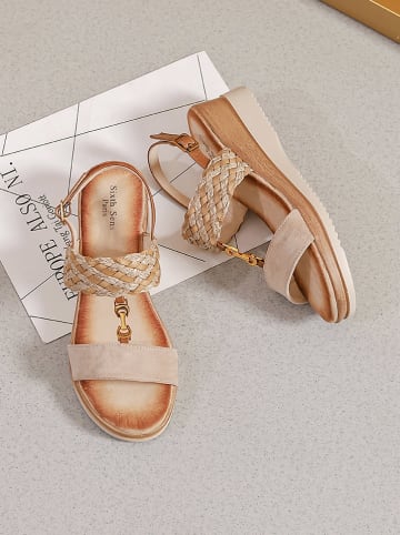 Sixth Sens Sleehaksandalen beige