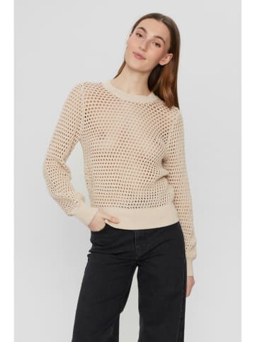 NÜMPH Sweter "Sunny" w kolorze beżowym