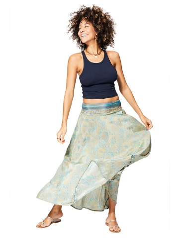 Aller Simplement Rok turquoise/geel