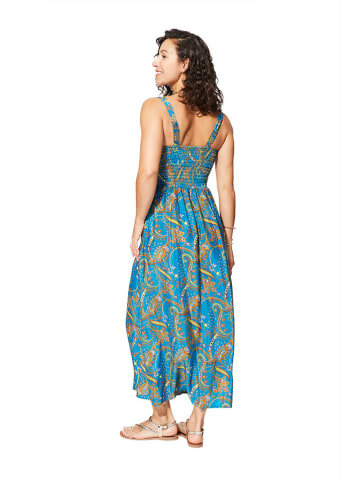 Aller Simplement Kleid in Blau/ Gelb