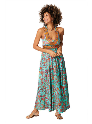 Aller Simplement Jurk turquoise/oranje