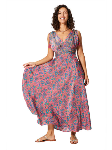 Aller Simplement Kleid in Pink/ Türkis