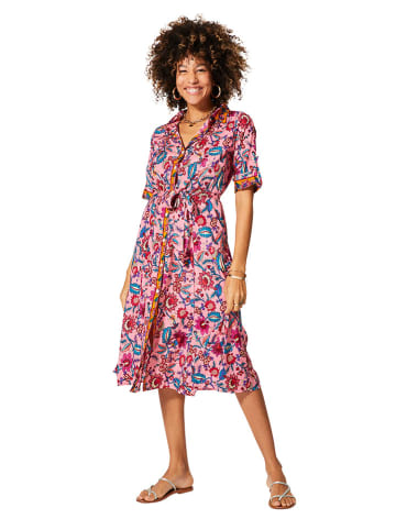 Aller Simplement Kleid in Rosa/ Blau