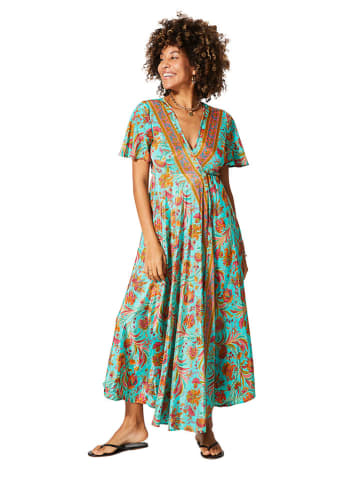 Aller Simplement Jurk turquoise/oranje