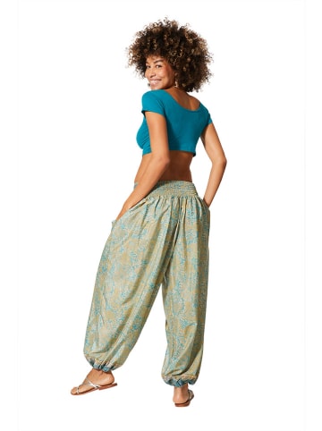 Aller Simplement Harembroek turquoise/geel