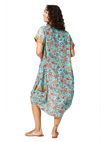 Aller Simplement Jurk turquoise/rood