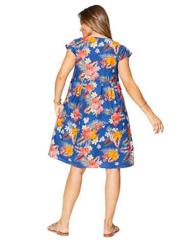Aller Simplement Kleid in Blau/ Orange