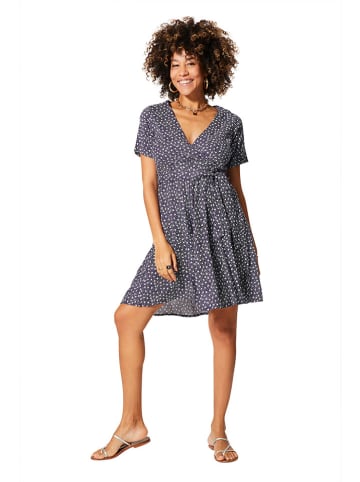 Aller Simplement Kleid in Dunkelblau/ Weiß