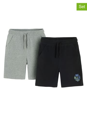 COOL CLUB 2er-Set: Shorts in Schwarz/ Grau