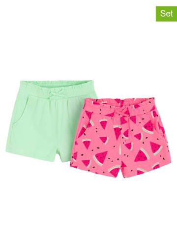 COOL CLUB 2er-Set: Shorts in Hellgrün/ Pink