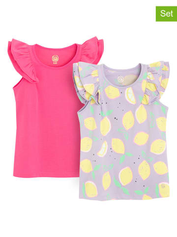 COOL CLUB 2-delige set: tops paars/roze/geel