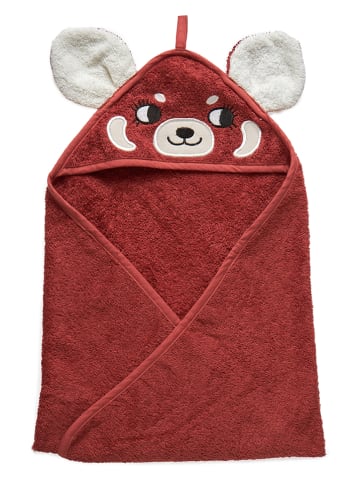 roommate Badcape "Red Panda" rood - (L)75 x (B)75 cm
