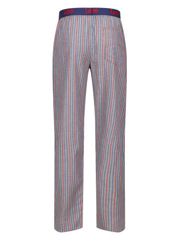 LEE Underwear Pyjama-Hose "Hudson" in Blau/ Grau